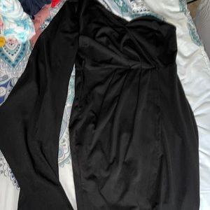 Black one sleeve dress